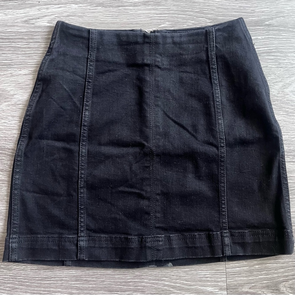 Black Denim Skirt